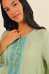 Dress in cotton with front buttons
